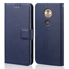 Capa tipo carteira de couro para motorola moto g6 play, capa tipo carteira para celular 2024 - compre barato