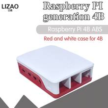 Caixa de plástico para raspberry pi 4 model b, revestimento branco, design clássico com ventilador com dissipador de calor para raspberry pi 4 2024 - compre barato