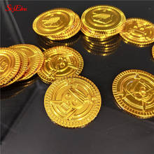 100Pcs Halloween Pirate Toy Party Gifts Gold Coin Pirates Caribbean Captain Jewelry Party Metal Coins Treasure Game 5z 2024 - buy cheap
