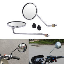 Universal Motorcycle Mirrors Aluminum Chrome Round Mirror Long Stem For Suzuki GSX650F GSF 1200 1250 650 BANDIT SV TL 1000 DL650 2024 - buy cheap