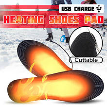 Unisex USB Charging Electric Heated shoe insoles warm sock feet heater USB Foot Winter Warmer pad Rechargeable Heater Cushion 2024 - buy cheap