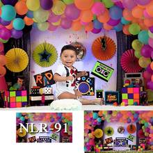 Back To 90s Themed Backdrop Baby Shower Party Hip Hop Music Balloon Flowers Decor Banner Background Photography Photo Studio 2024 - buy cheap