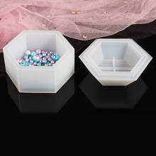 Caja de almacenamiento de silicona hexagonal, Molde de resina epoxi con forma hexagonal, para joyería artesanal, regalos 2024 - compra barato