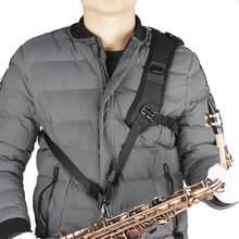Профессиональный регулируемый ремень на плечо черный саксофон ремень шейный ремень для саксофона аксессуары 2024 - купить недорого