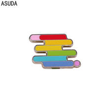 Gay flag brooch and rainbow enamel pins Men and women fashion jewelry gifts anime movie novel lapel badges 2024 - buy cheap