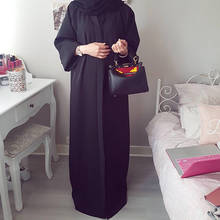 Kimono Abaya clásico de Dubái para mujer, cárdigan de Color sólido con frente abierto, cinturón, bata islámica de manga larga, Hijab modesto árabe de Turquía 2024 - compra barato