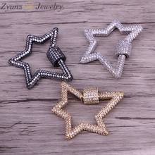 3PCS, Star Jewelry Clasps Lock Carabiner Micro Pave CZ Copper Connector Clasp For Necklace Jewelry Making 2024 - buy cheap