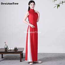 Vestido de satén aodai para mujer, ropa de vietnam, cheongsam aodai, tradicional vietnamita, cheongsam, 2021 2024 - compra barato