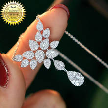 Colar de diamante natural de ouro 18k 100%, colar com todo diamante de uso 0,7ct e certificado hm048 2024 - compre barato