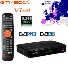 Новый итальянский спутниковый ТВ-декодер GTMEDIA V7 Pro DVB-S/S2/S2X + DVB-T/T2 BISS key поддержка Tivusat CA Card tv box 2024 - купить недорого