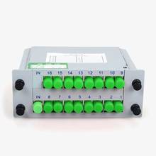 Divisor de fibra óptica FC/ APC 1x16, divisor óptico PLC, caja de casete, tipo de inserción de tarjeta, divisor óptico FTTH PLC, envío gratis 2024 - compra barato