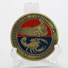 Bronzed Plated Operation Iraqi Freedom Eagle Scorpion Coin Saint George Commemorative Challenge Coins Souvenir Festival Gift 2024 - buy cheap