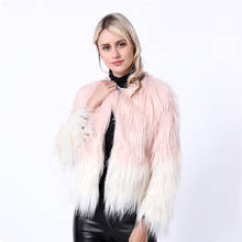 Furry Faux Fur Coat Women Hairy Long Sleeve Warm Overcoat Ladies Autumn Winter Pink Fur Coat Fluffy Women Fake Fur Jacket 2024 - buy cheap