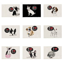 Собака Доберман квадратная Подставка под стакан чашка декоративные собаки с принтами в виде кошек, для украшения дома, 42*32 см Гостиная пользовательские Подставка для столовых приборов 2024 - купить недорого