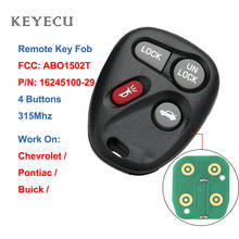 Keyecu Remote Car Key For Chevrolet ABO1502T 4 Buttons 315Mhz for Buick Chevrolet Escalade Astro Blazer GMC Cadillac S-10 Truck 2024 - buy cheap