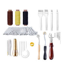 Leather Craft Tools 39Pcs Kit Hand Sewing Stitching Punch Carving Work Saddle DIY Leathercraft Sewing Set Gift 2024 - buy cheap