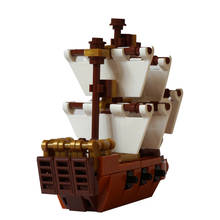 MOC DIY Toys Ship Boat Vessel Sailboat Building Blocks Bricks Modular Particles Block Model for Girl Kids Children Birthday Gift 2024 - buy cheap