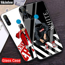 Skinlee Tempered Glass Case For Realme C3 Street Style Black White Couple Phone Case For Realme C 3 Cover 2024 - buy cheap