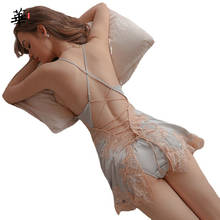 Sexy Lingerie Lace Sleeveless Women Bandage Dress Elegant Sleepwear Fashion V Neck Women Night Wear 2024 - buy cheap