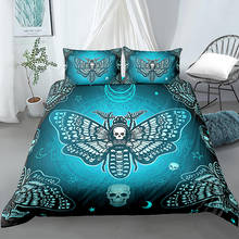 Capa de edredom com estampa de borboleta, roupa de cama 3d fantasia para casa, quarto, fronha, tamanho king e queen 2024 - compre barato