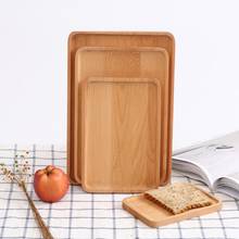 Rectangle Solid Wood Pan Plate Fruit Dishes Saucer Tea Tray Dessert Dinner Plate Tableware Sushi Serving Tray Pan For Kitchen 2024 - buy cheap