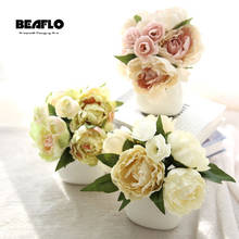 Wedding Bouquet Flowers Artificial Silk Flower Peony Fake Table Decoration Accessories Arrangement Home Garden Party Decor 2024 - buy cheap