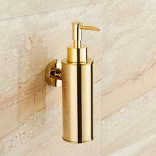 Liquid Soap Dispenser Chrome Gold Plating 304 Stainless Steel Soap Dispenser Wall Mounted Bathroom Hand Wash Soap Dispenser 2024 - buy cheap