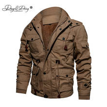 Drymargarida jaqueta militar de inverno masculina, casaco de algodão quente com capuz grosso casual de lã para homens 2024 - compre barato