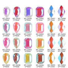 10pcs/lot, Nail Art 3d Colorful Diamonds Multicolor Rhinestones For Nail Tips Decorations 2024 - buy cheap