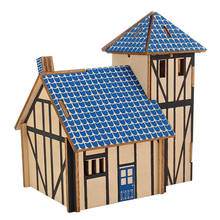 Детский 3D Деревянный пазл Обучающие игрушки деревянный дом модель сборный пазл игры креативные головоломки 2024 - купить недорого