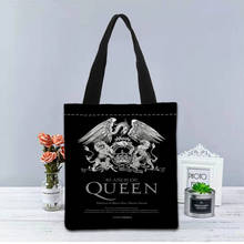 New Custom Queen printed Handbag canvas tote bags shopping travel Casual Useful Shoulder Bag women bag 2024 - buy cheap