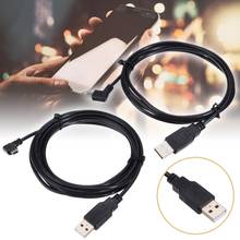 1 шт. черный Высокое качество левый угол 90 штекер 90 градусов кабель для передачи данных Шнур USB 2,0 штекерное гнездо для Mini 5-контактный 1,5 M/5FT 3 м/10FT кабель 2024 - купить недорого