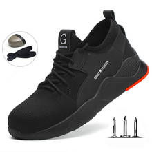 Steel Toe Work Shoes Lightweight Breathable Men Safety Shoes For Men Anti-smashing Construction Sneaker With Reflective 36-47 2024 - buy cheap