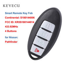 Keyecu s180144006 inteligente carro remoto chave fob 4 botões 433.92mhz id47 chip para nissan pathfinder 2013 2014 2015 kr5s180144014 2024 - compre barato