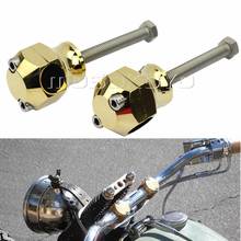 Brass Motorcycle 1" Classic Handlebar Riser Billet Brass Custom 25.4mm Bar Clamp Mount for Harley Triumph Cafe Racer Chopper 2024 - buy cheap