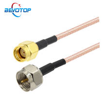 Cable de extensión de enrutador de antena WIFI, adaptador de RF macho a F macho, enchufe Pl, RG316, 2 uds. 2024 - compra barato