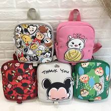 Disney Mickey Mouse canvas kindergarten cute boys and girls school bag children cartoon graffiti backpack baby anti-lost bag 2024 - buy cheap