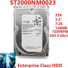 Seagate-disco duro interno para empresas, dispositivo HDD de 2TB, 3,5 ", 7,2 K, SAS, 6 Gb/s, 128MB, 7200RPM, ST2000NM0023, nuevo y Original 2024 - compra barato