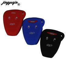 jingyuqin Silicon Car Key Case Remote Cover For Jeep Wrangler Cherokee Chrysler Liberty Sebring Aspen Magnum Charger Dodge 2024 - buy cheap