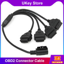 50cm 1 to 4 OBD2 Connector Cable 1 Male Splitter to 4 Female OBDII Extension Cable ELM327 16 Pin Car Diagnostic Tool 2024 - buy cheap