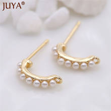 1 pair DIY Imitation Pearl Earrings Finding Copper Gold-Plated Earring Hook For Hand Made Jewelry Ornaments Ear Accessories 2024 - buy cheap