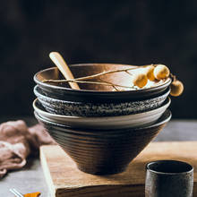 Japanese ceramic bowl household large ramen bowl rice bowl noodle soup bowl creative tableware set commercial hat bowl 2024 - buy cheap