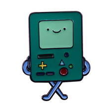 Эмалированная булавка Adventure time Bmo для Nintendo, брошь для видеоигр, значок контроллера gameboy, милый мультяшный головной убор, декор рюкзака 2024 - купить недорого