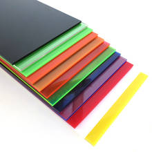 Placa de acrílico colorida de 10*20cm, placa de plexiglass para parte de projeto diy 2024 - compre barato