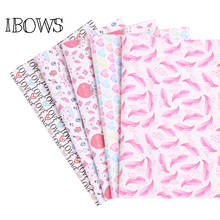 IBOWS 22*30cm 1pc Valentine's Day Faux Synthetic Leather Sheet Heart Love Printed Fabric DIY Hair Bow Handmade Bag Shoe Material 2024 - buy cheap