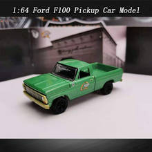 Captador de carro modelo 1969 ford f100, carrinho de metal fundido, veículo de simulação, display colecionável, presente, coleção 2024 - compre barato