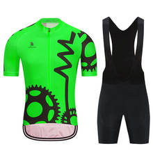 Nova fluorescente verde strava ciclismo jerseysets vermelho bicicleta de manga curta ciclismo roupas maillot ciclismo camisa bib shorts 2024 - compre barato