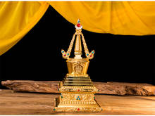 770g 6.7" OR 17CM gold Blessing  Buddhist shrine Religion metal  Tibet Tibetan Tantric Buddhism alloy Bodhi tower stupa 2024 - buy cheap