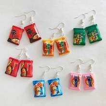 Funny Small Drop Earrings Cute Simulation Instant Noodle Chili Food Leisure Fashion Jewelry Drop Ship 2024 - buy cheap