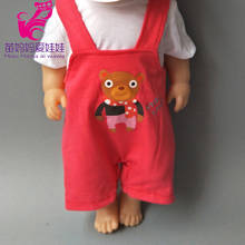 Ropa de muñeca chaleco y pantalones para 43cm muñeca bebé niño niña traje para 18 "muñeca niña juguetes prendas de vestir 2024 - compra barato